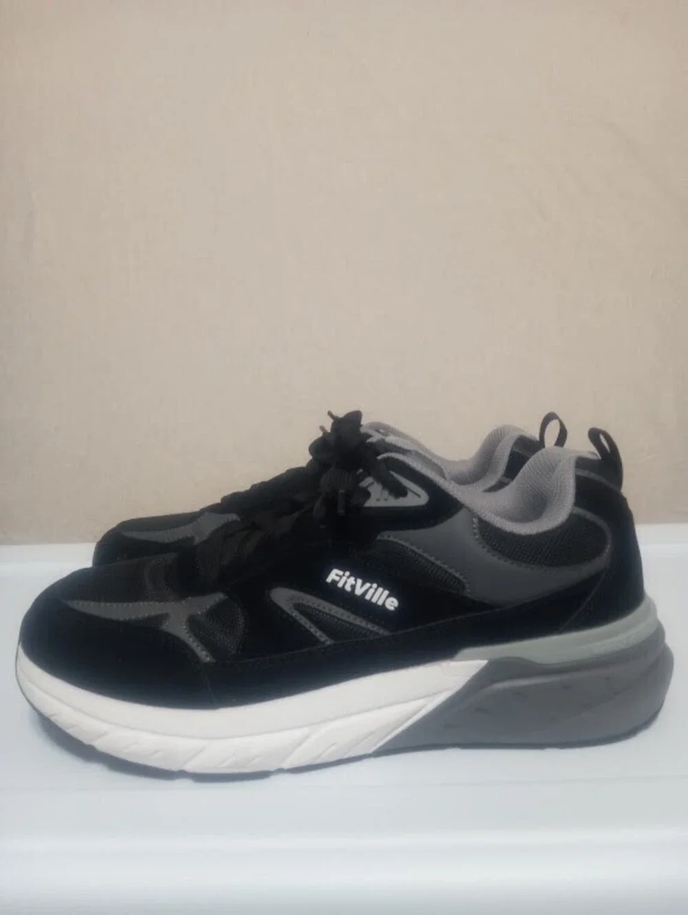Black & Grey FitVille Sneakers | Perfect for walking or everyday comfort NWOT